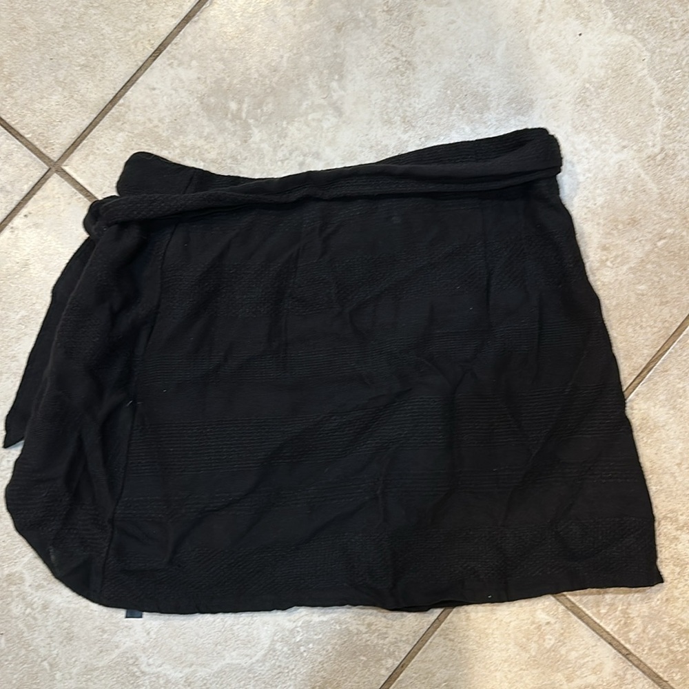 Free People Kamala Endless Summer Black Cotton Gauze Wrap Skirt XS Cover Up - Picture 9 of 9